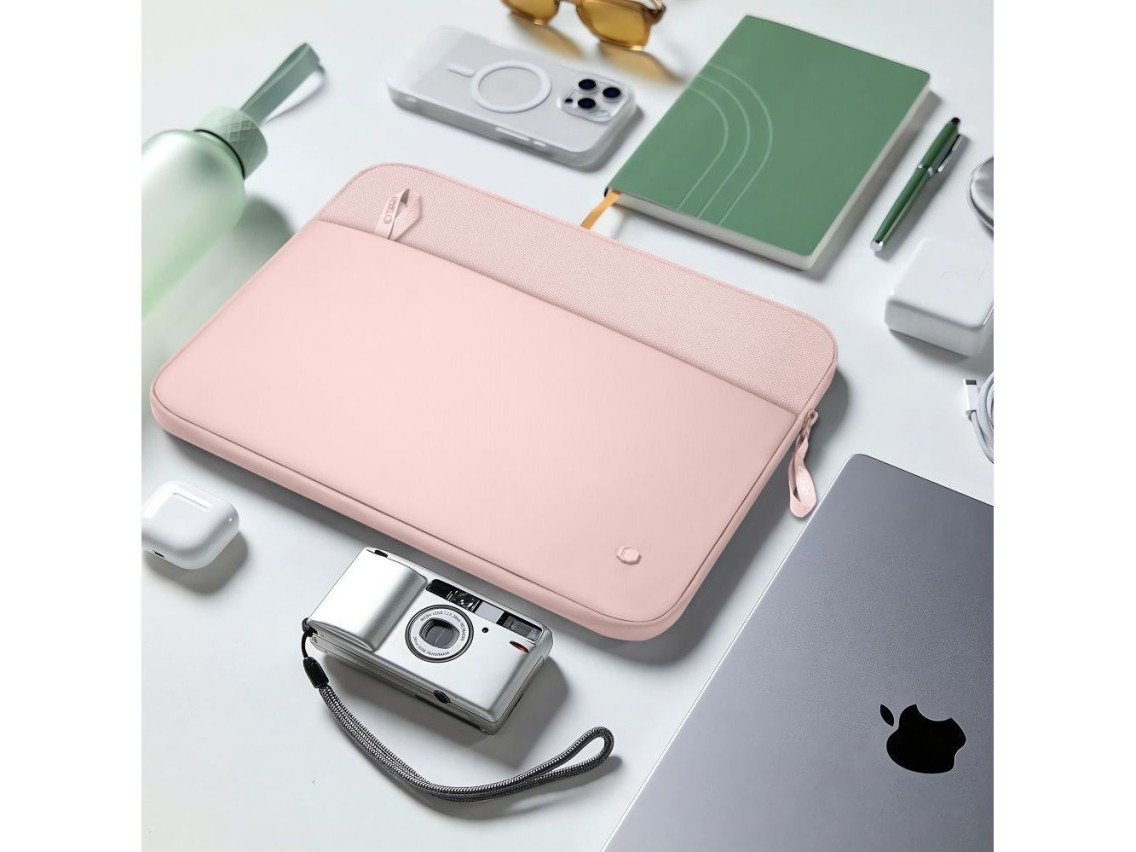 Capa protetora para laptop Tech-Protect de 15 a 16 polegadas - Rosa
