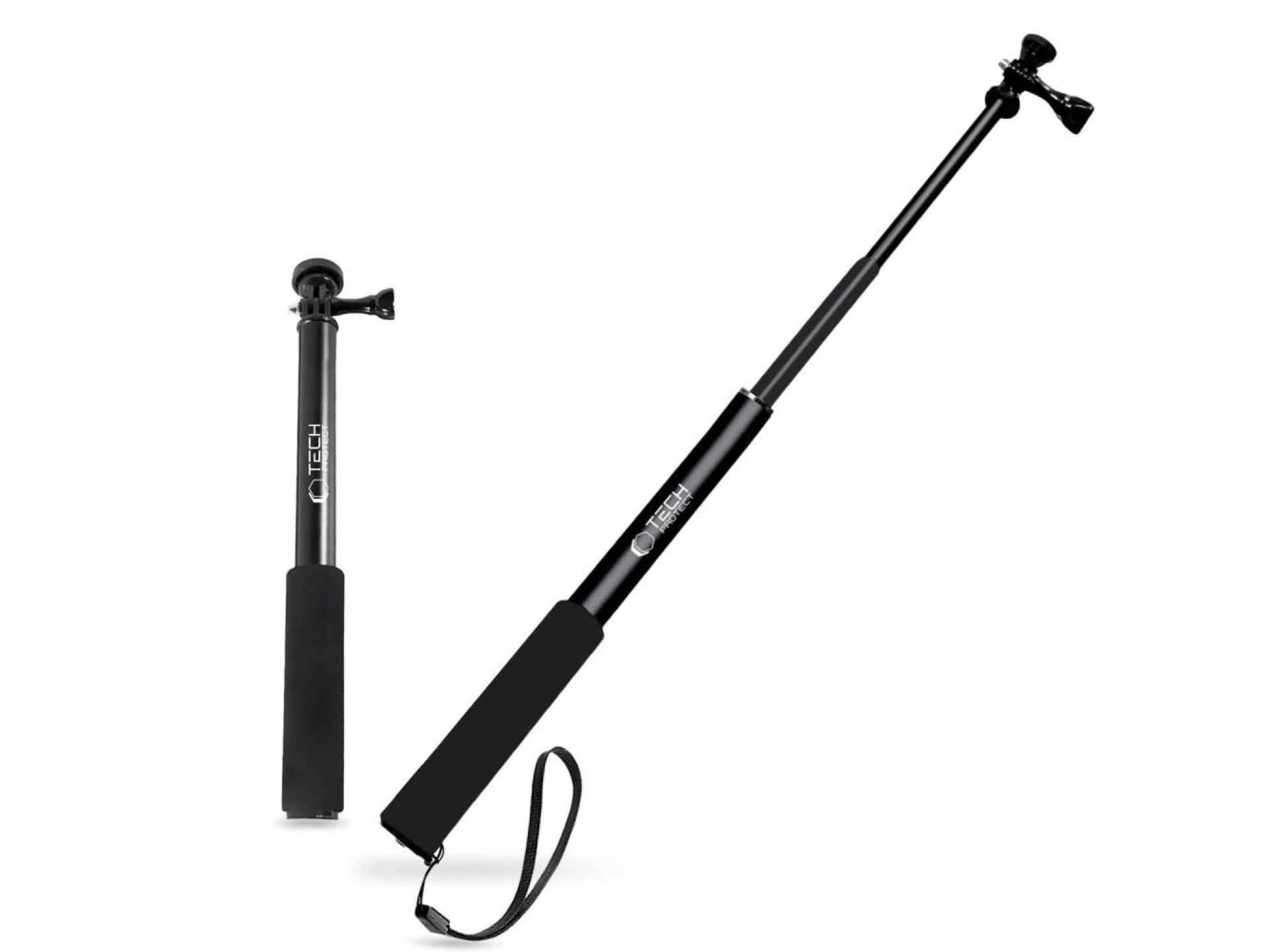 Monopad y palo selfie Tech-Protect GA100 para GoPro/DJI - Negro