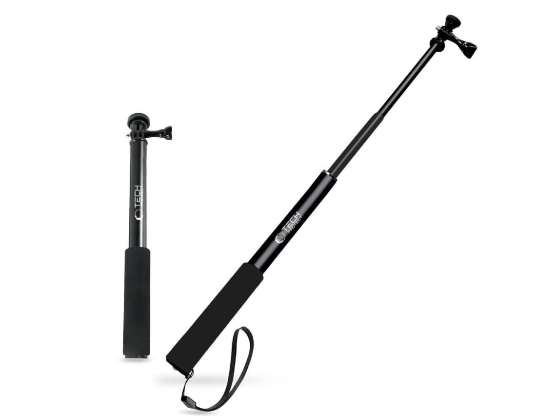 Monopad y palo selfie Tech-Protect GA100 para GoPro/DJI - Negro