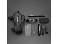 Bolsa de bicicleta Rockbros B68-1 para fixação no quadro, com bolso para celular, 1,7 l, preta. Bolsa de bicicleta Rockbros B68-1 para fixação no quadro, com bolso para celular, 1,7 l, preta.