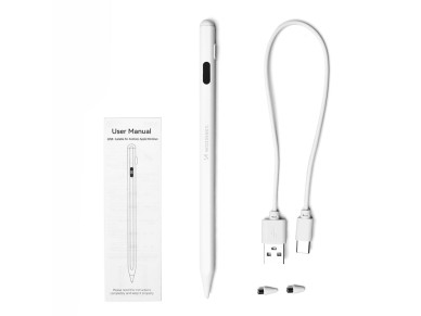 Caneta Stylus Universal Ativa Wozinsky (Android e iOS) - Branca