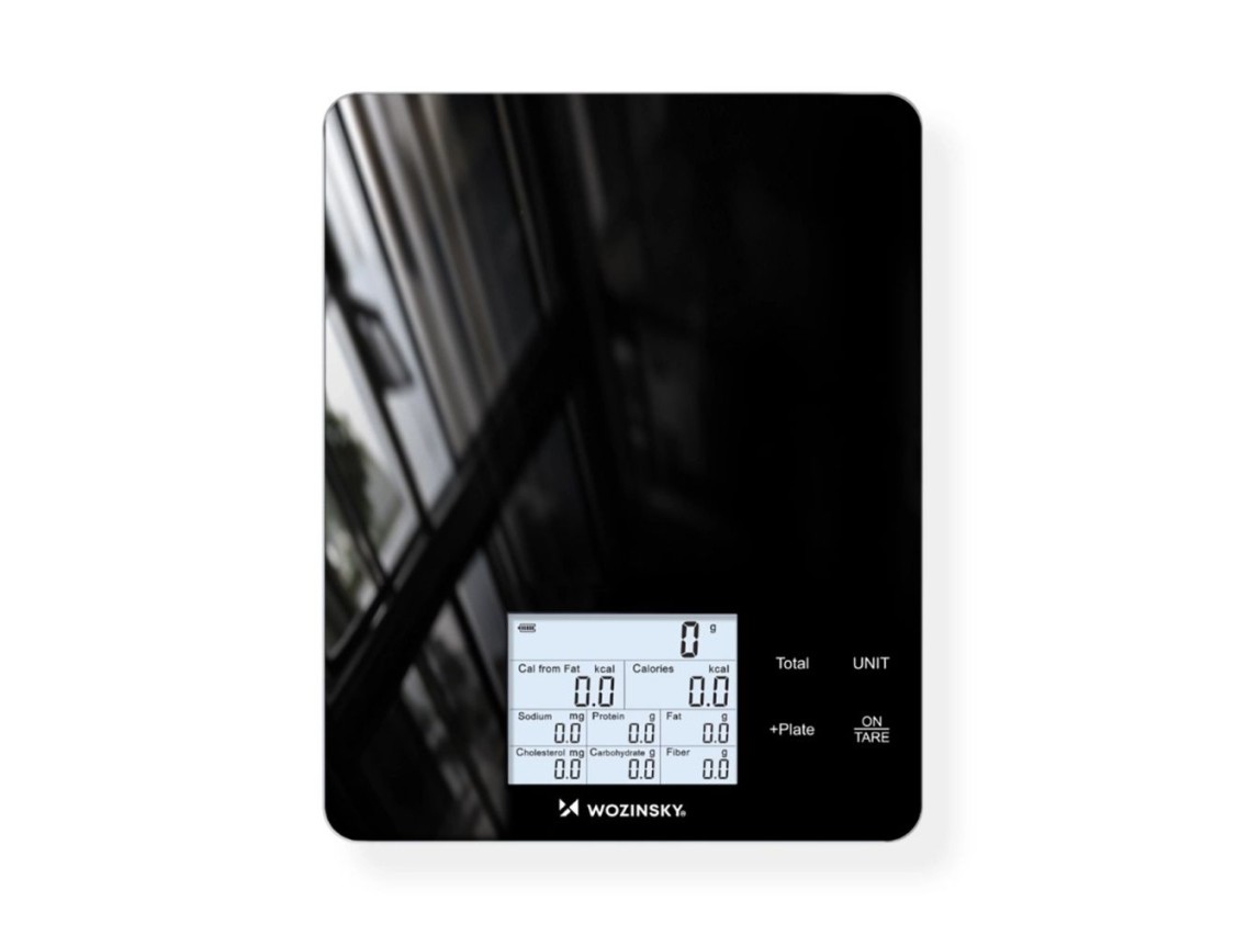 Balança de cozinha inteligente Wozinsky WIK-10 com visor digital e aplicativo Bluetooth - Preta