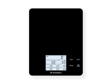 Balan�a de cozinha inteligente Wozinsky WIK-10 com visor digital e aplicativo Bluetooth - Preta
