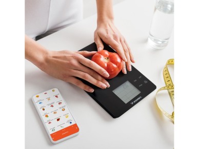 Balan�a de cozinha inteligente Wozinsky WIK-10 com visor digital e aplicativo Bluetooth - Preta
