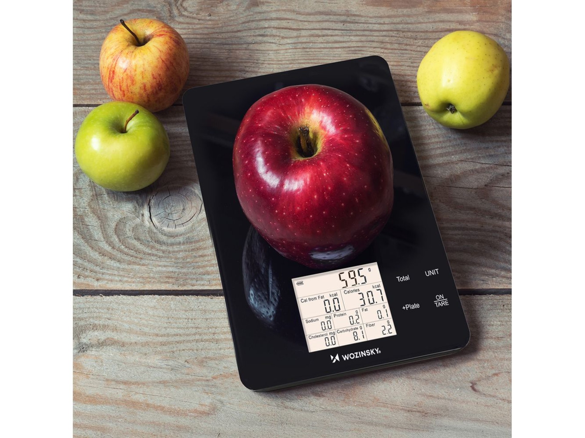 Balança de cozinha inteligente Wozinsky WIK-10 com visor digital e aplicativo Bluetooth - Preta