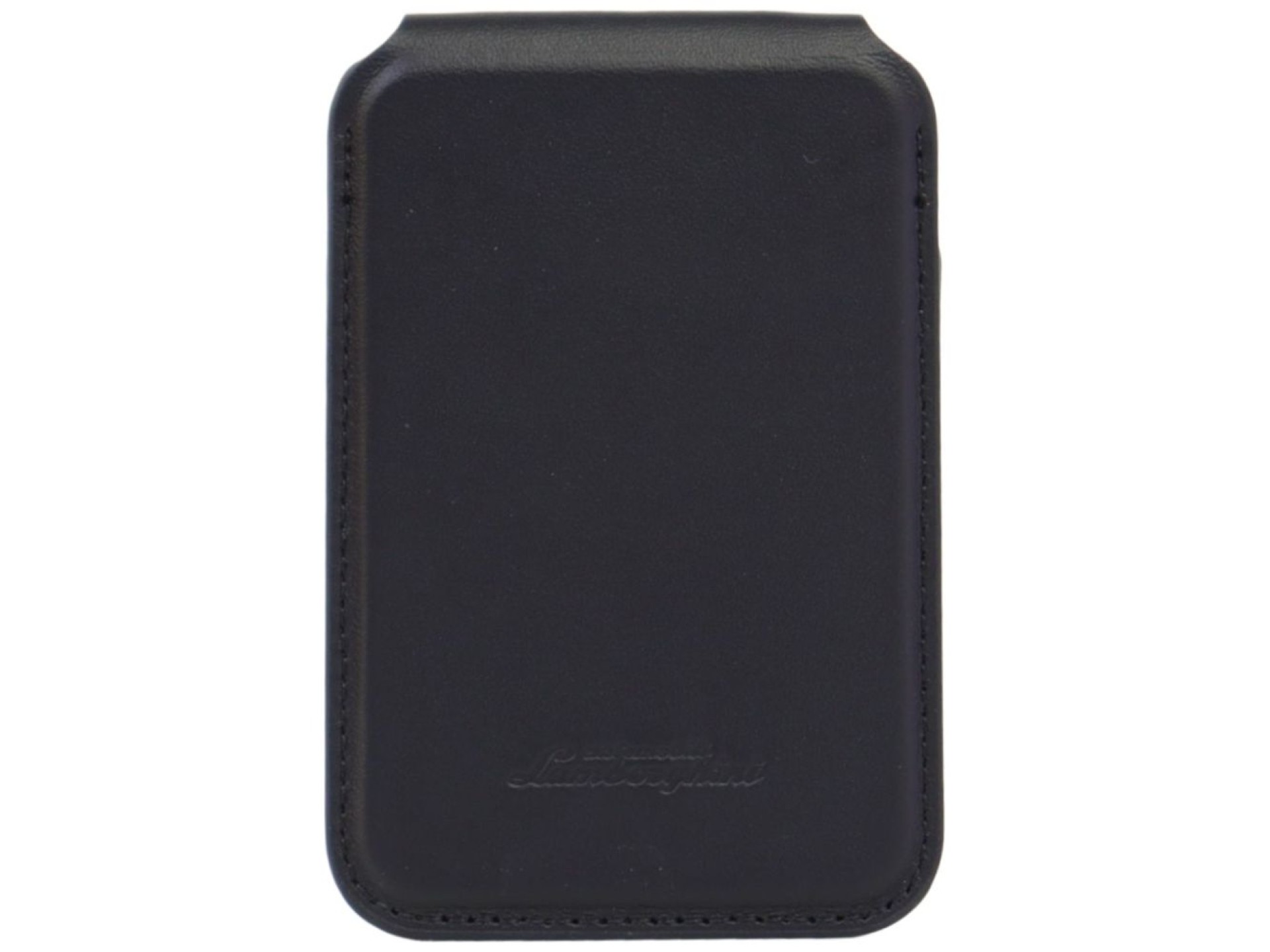 Lamborghini D1 Genuine Leather MagSafe Phone Wallet - Black and Green