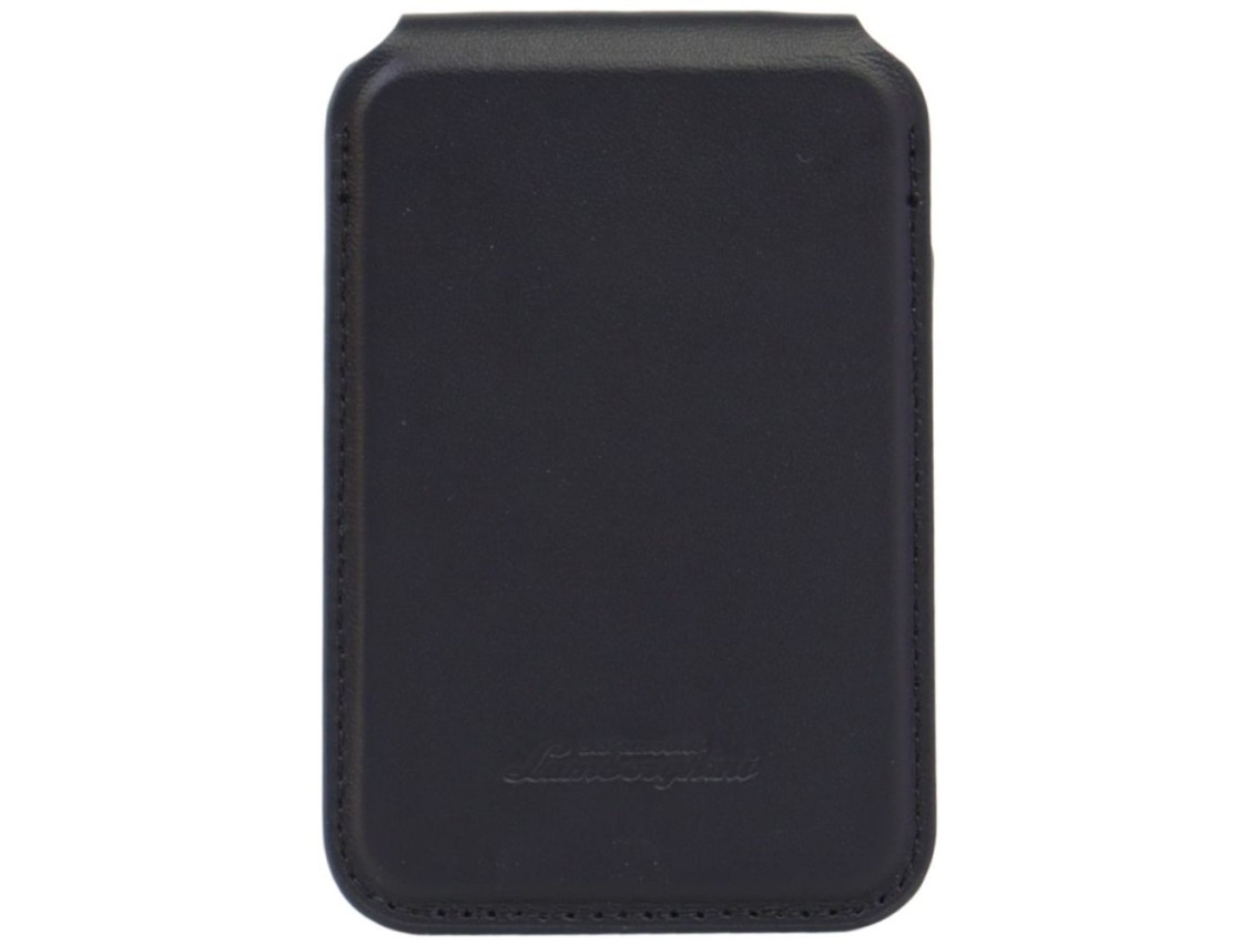 Lamborghini D1 Genuine Leather MagSafe Phone Wallet - Black and Green