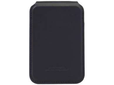 Carteira para celular Lamborghini D1 em couro genu�no com MagSafe - Preta e Verde
