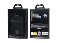 Lamborghini D1 Genuine Leather MagSafe Phone Wallet - Black and Green Lamborghini D1 Genuine Leather MagSafe Phone Wallet - Black and Green