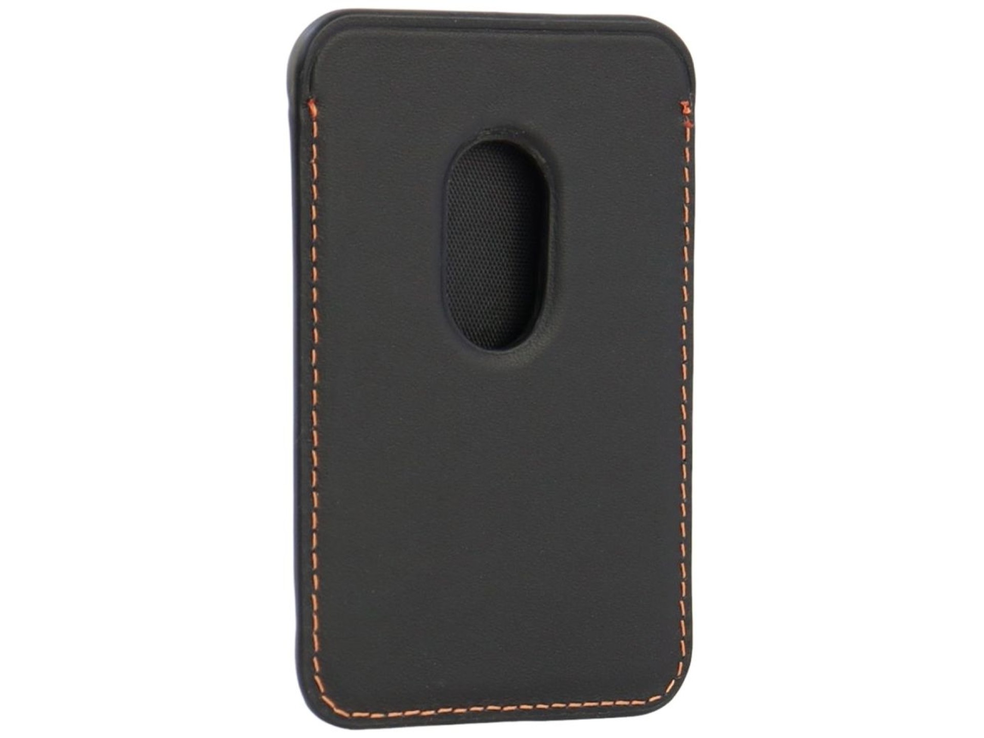 Carteira para celular Lamborghini Urus D8 em couro genuíno com sistema MagSafe e ímã - Preta e verme