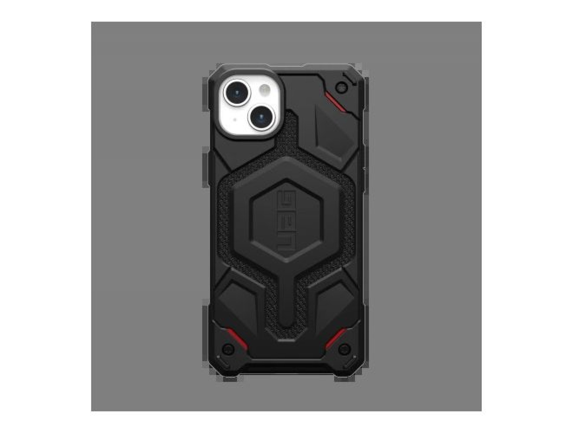 Capa UAG Monarch Pro com MagSafe para iPhone 15 Plus - kevlar preto