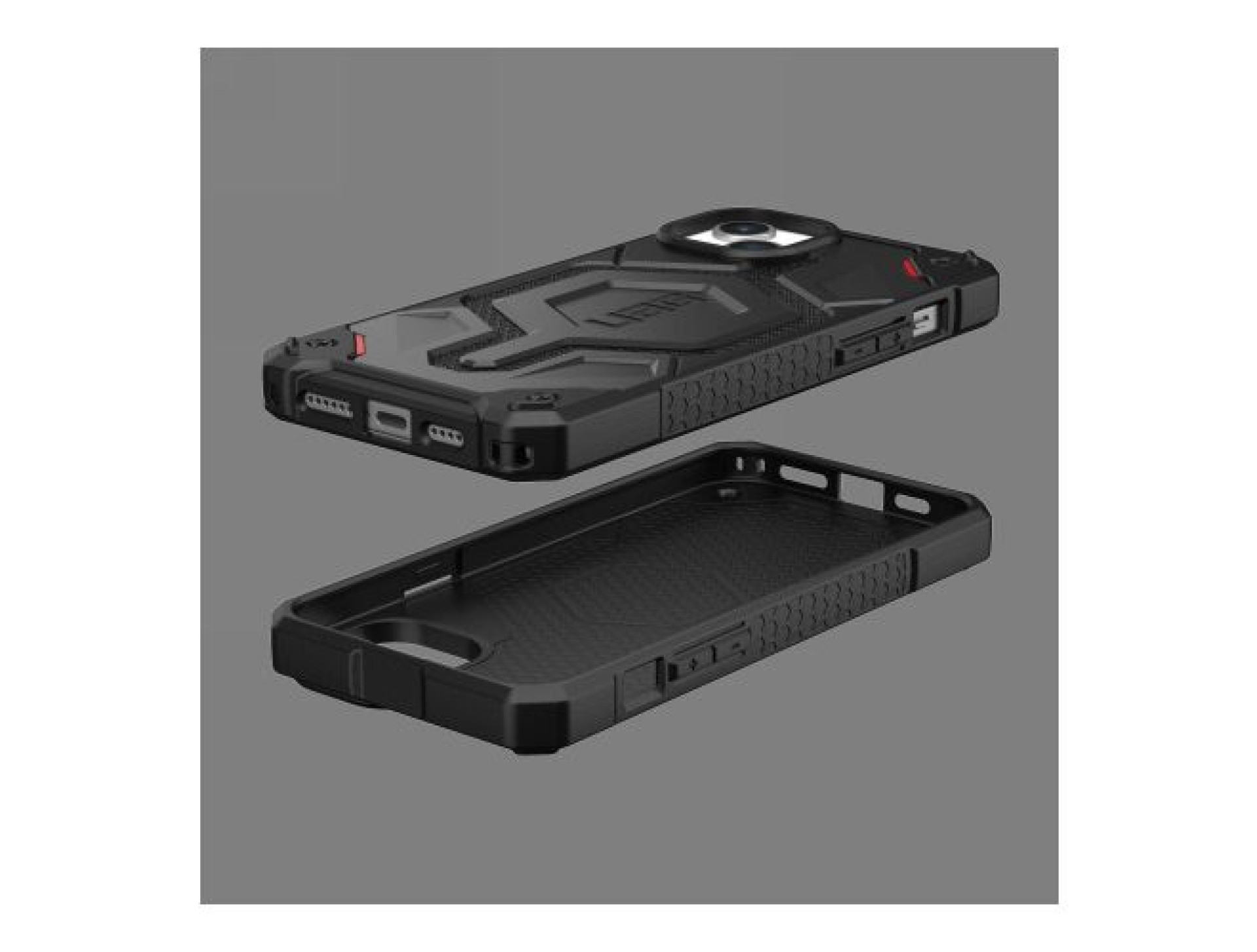 Capa UAG Monarch Pro com MagSafe para iPhone 15 Plus - kevlar preto