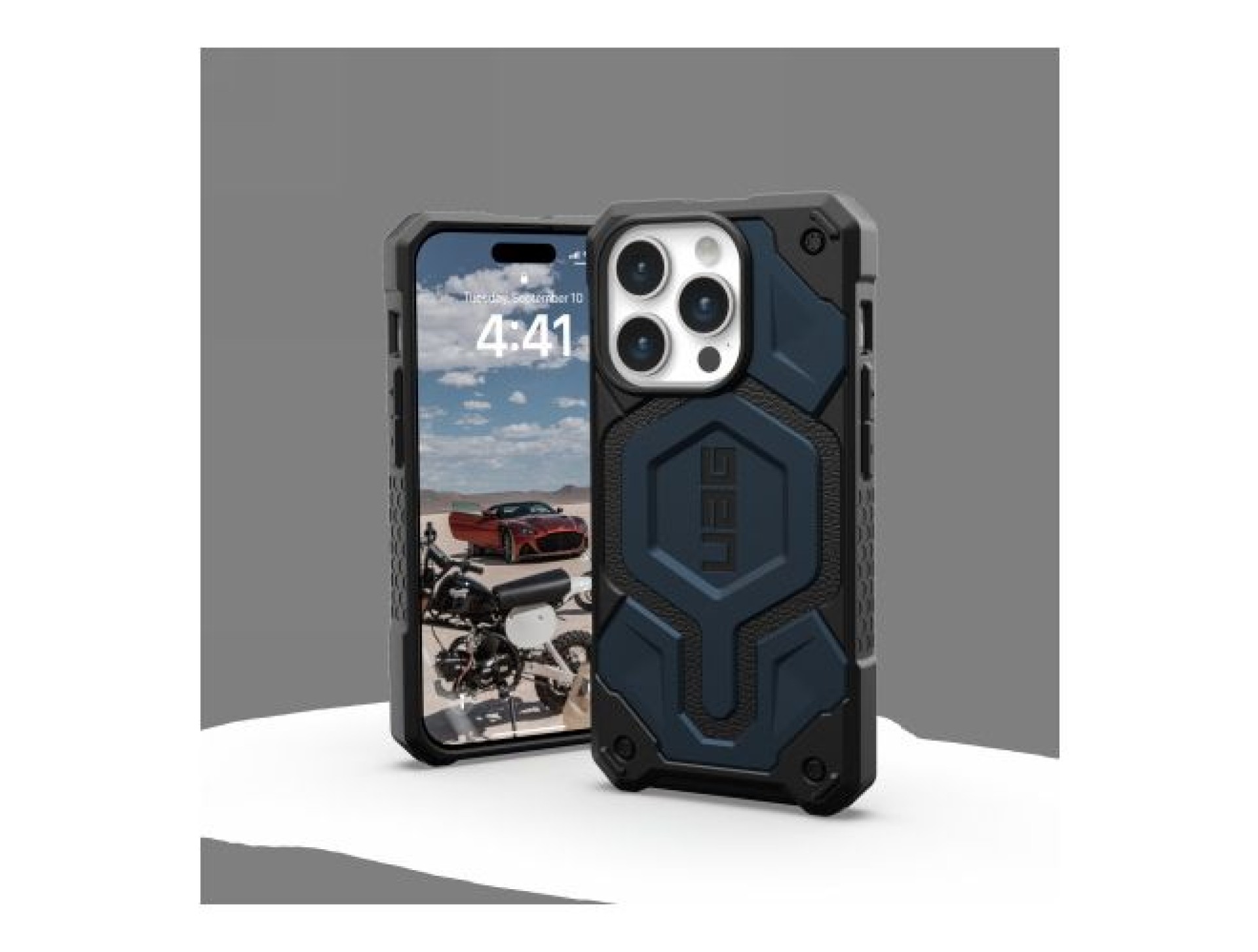 Capa UAG Monarch Pro com MagSafe para iPhone 15 Pro - azul escuro