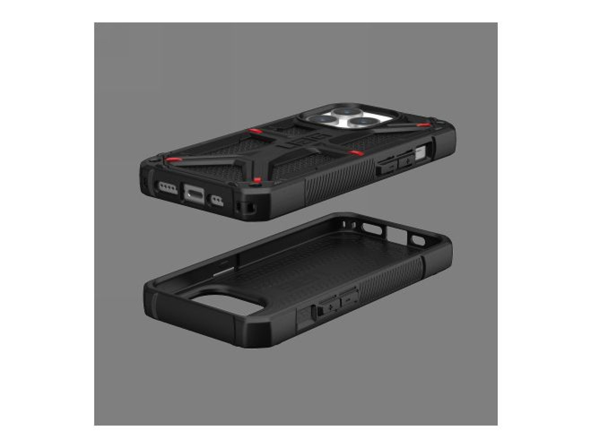 Capa UAG Monarch para iPhone 15 Pro - kevlar preto