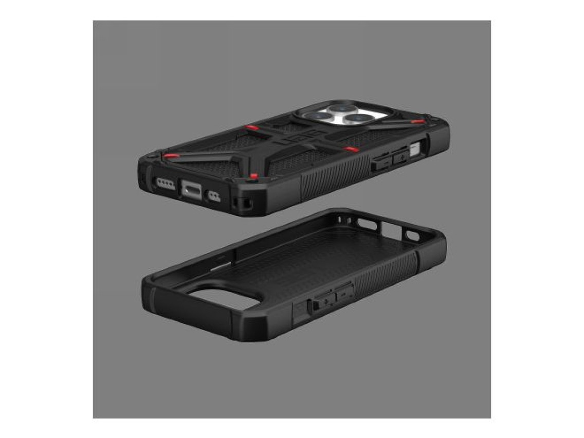 Capa UAG Monarch para iPhone 15 Pro - kevlar preto