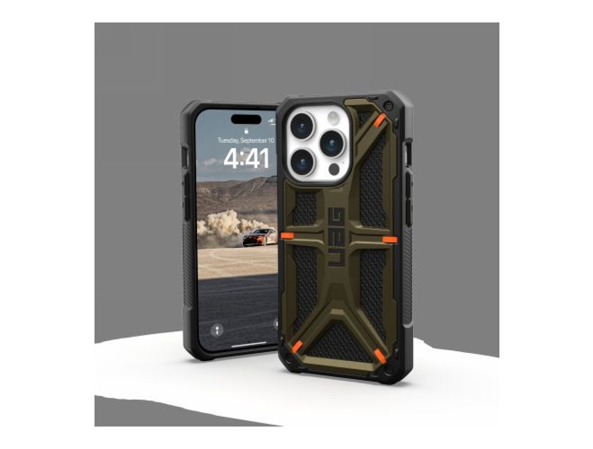 Funda UAG Monarch para iPhone 15 Pro - Kevlar verde