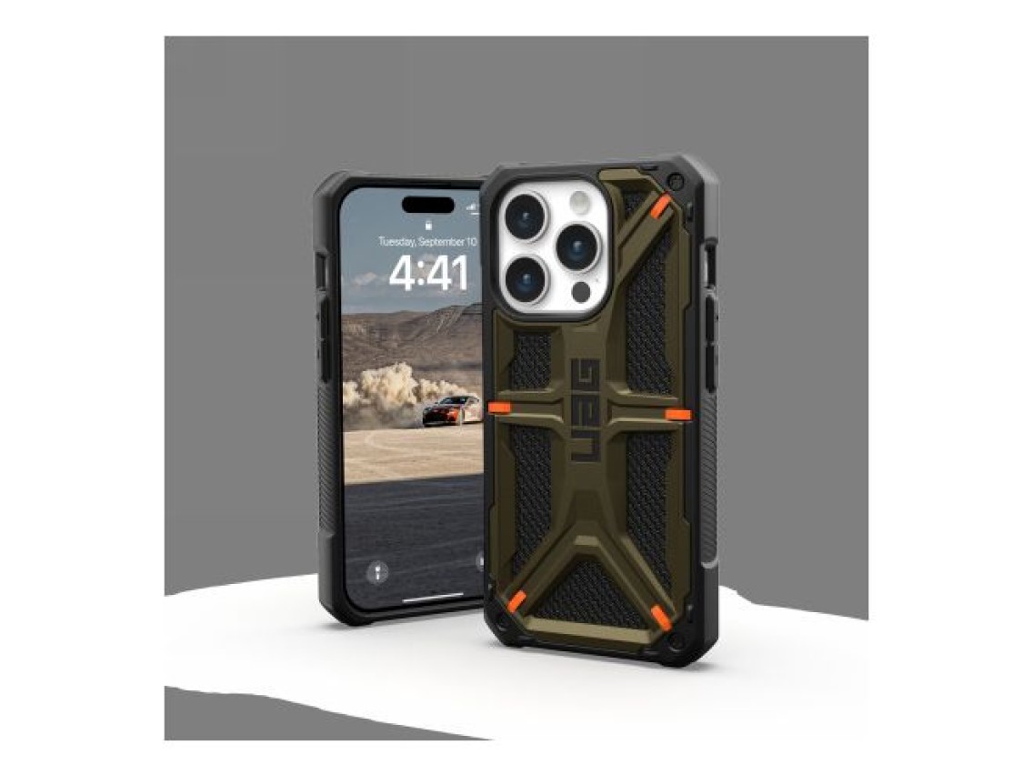 Funda UAG Monarch para iPhone 15 Pro - Kevlar verde