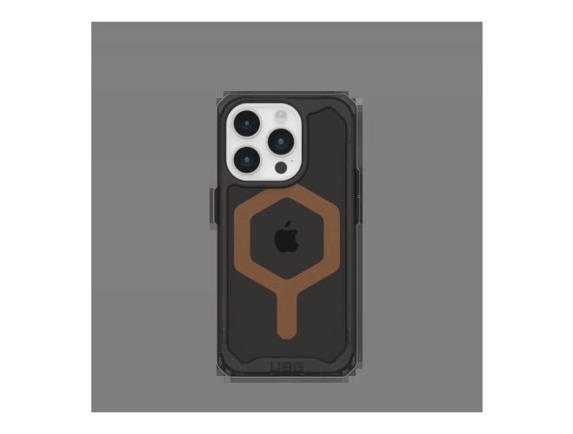 Capa UAG Plyo MagSafe para iPhone 15 Pro - preta e marrom