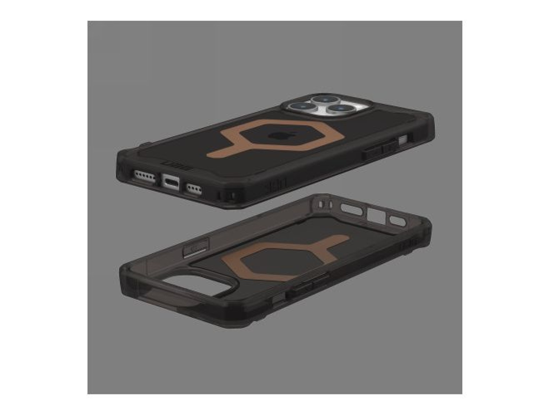 Funda UAG Plyo MagSafe para iPhone 15 Pro Max - negra y marrón