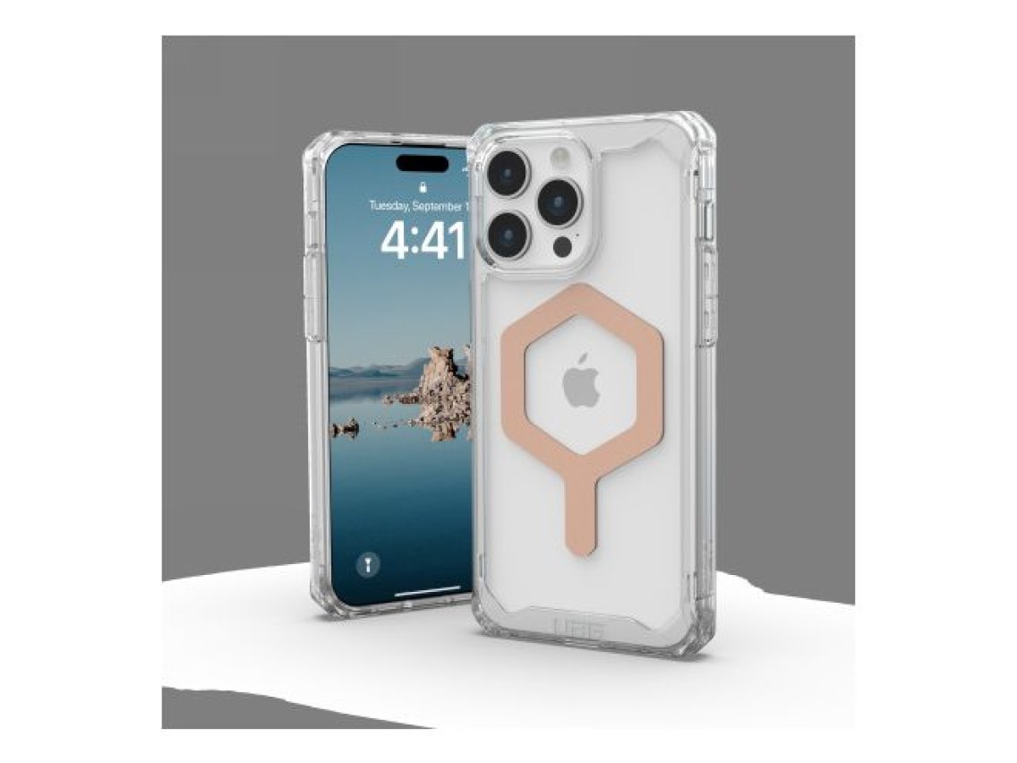 Funda UAG Plyo MagSafe para iPhone 15 Pro Max - transparente y perlado
