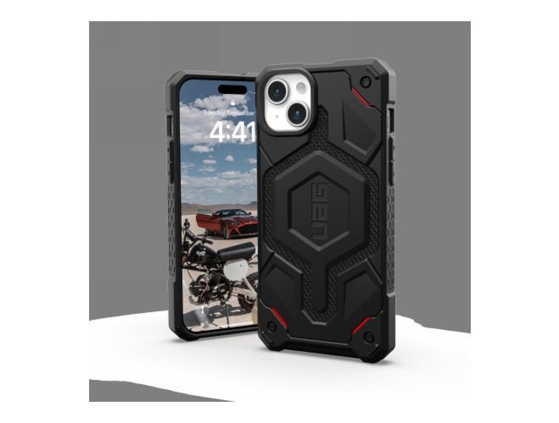 UAG Monarch case for iPhone 15 Plus - black kevlar