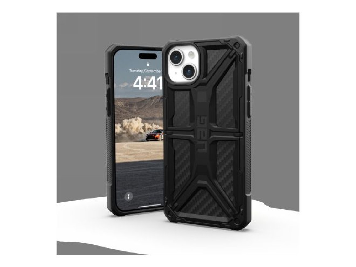 Funda UAG Monarch para iPhone 15 Plus - carbono negro