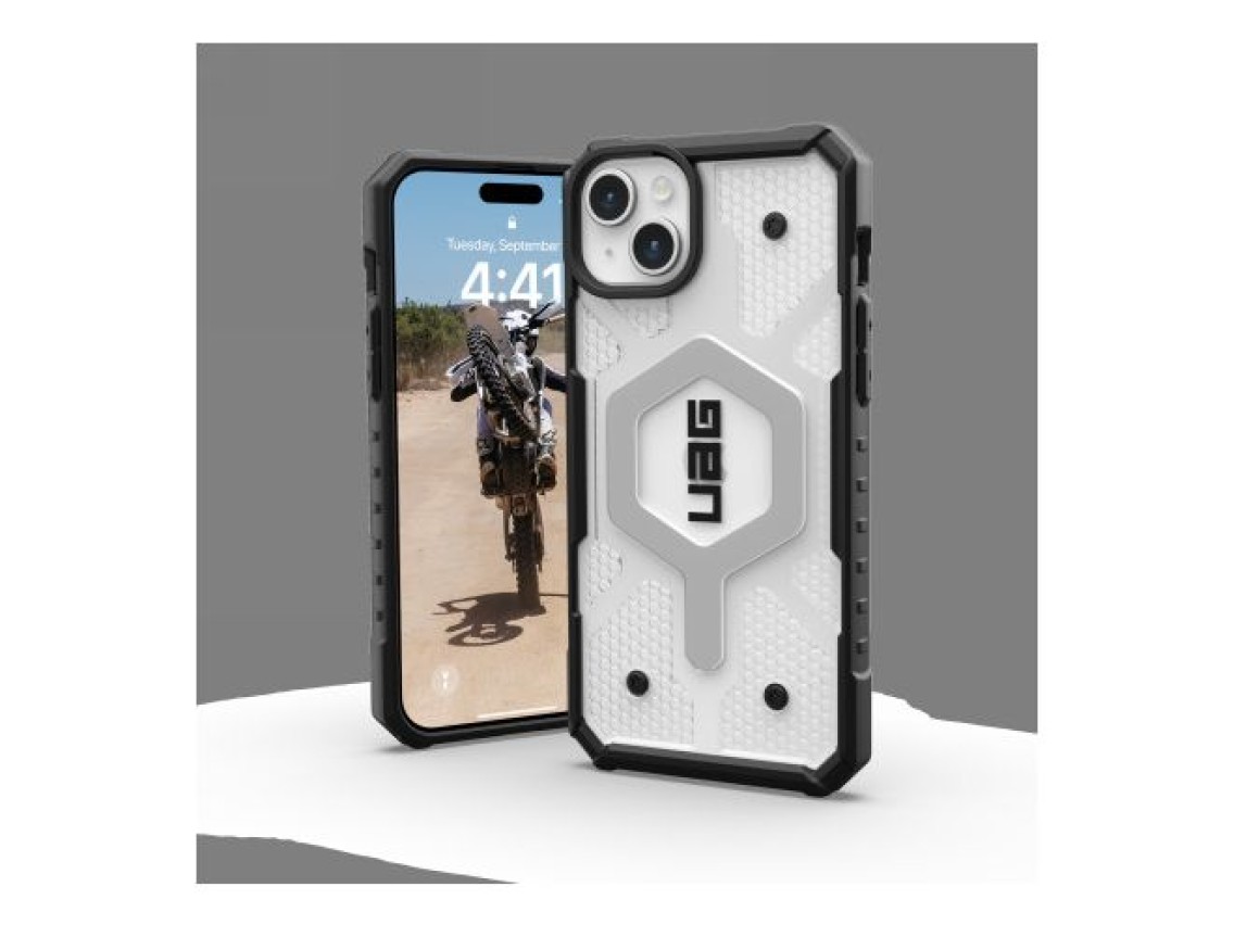Capa UAG Pathfinder MagSafe para iPhone 15 Plus - transparente