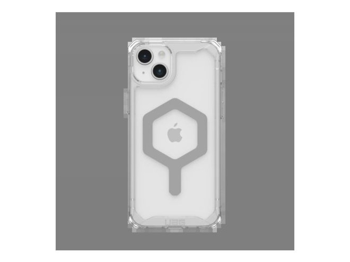 Funda UAG Plyo MagSafe para iPhone 15 Plus - transparente y plateada
