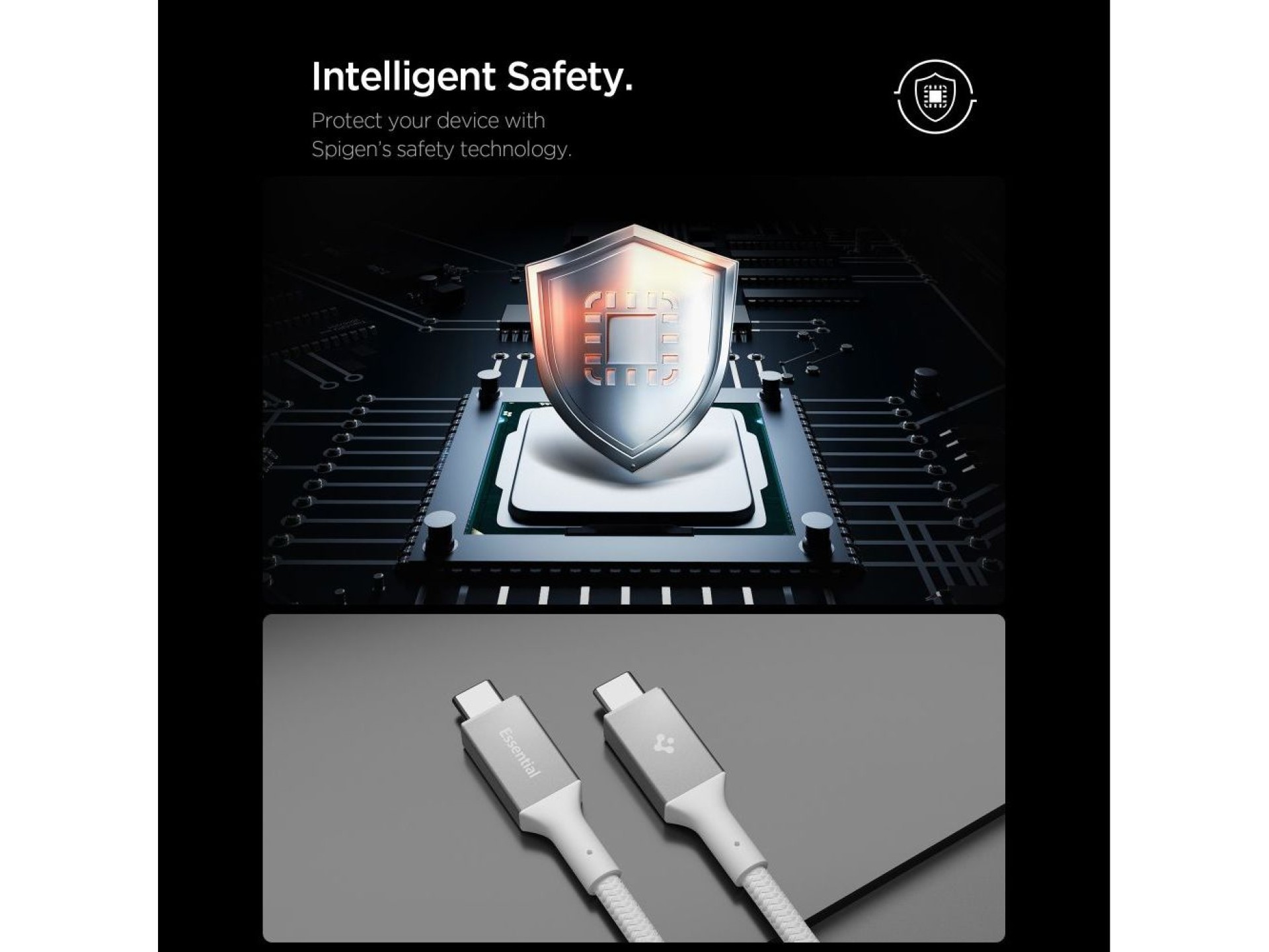 Spigen EB10010CC 100W Cable de 100 cm - Blanco