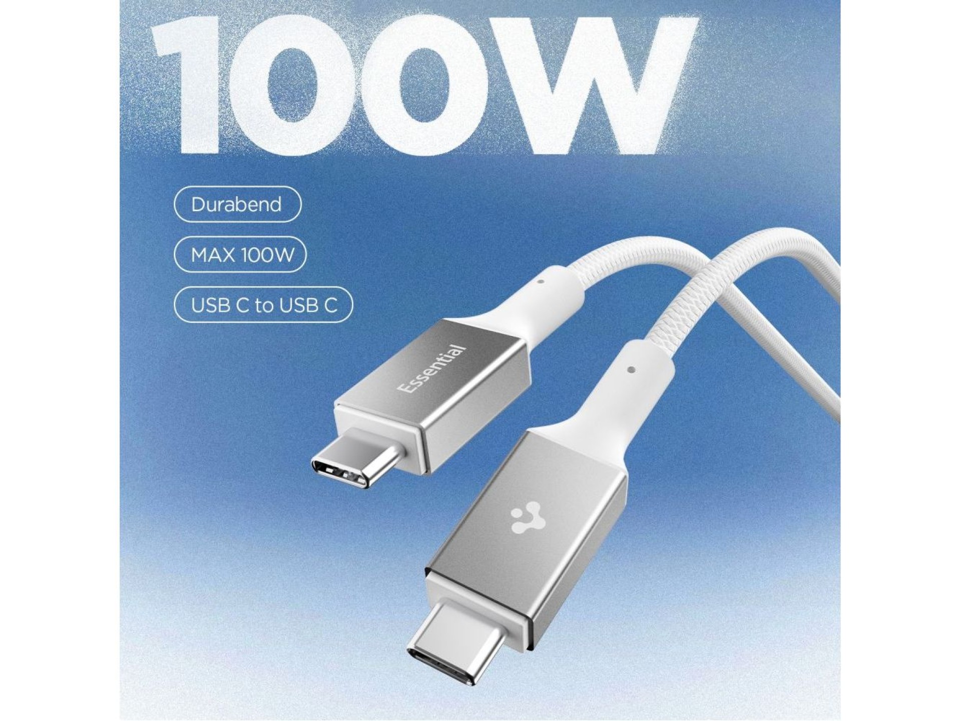 Spigen EB10010CC 100W Cable de 100 cm - Blanco