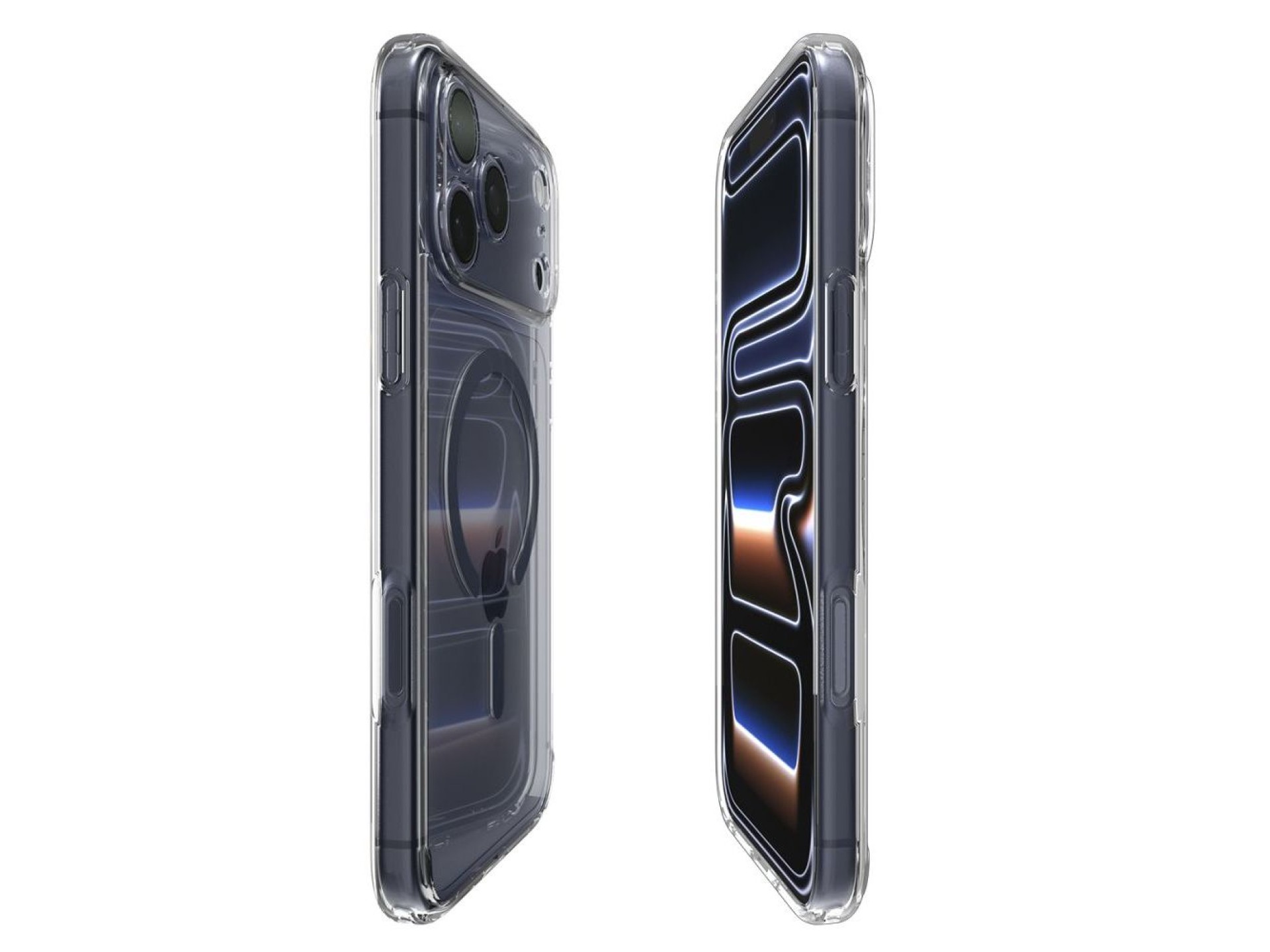 Spigen Ultra Hybrid MagSafe Case for iPhone 17 Pro - Clear Navy Blue