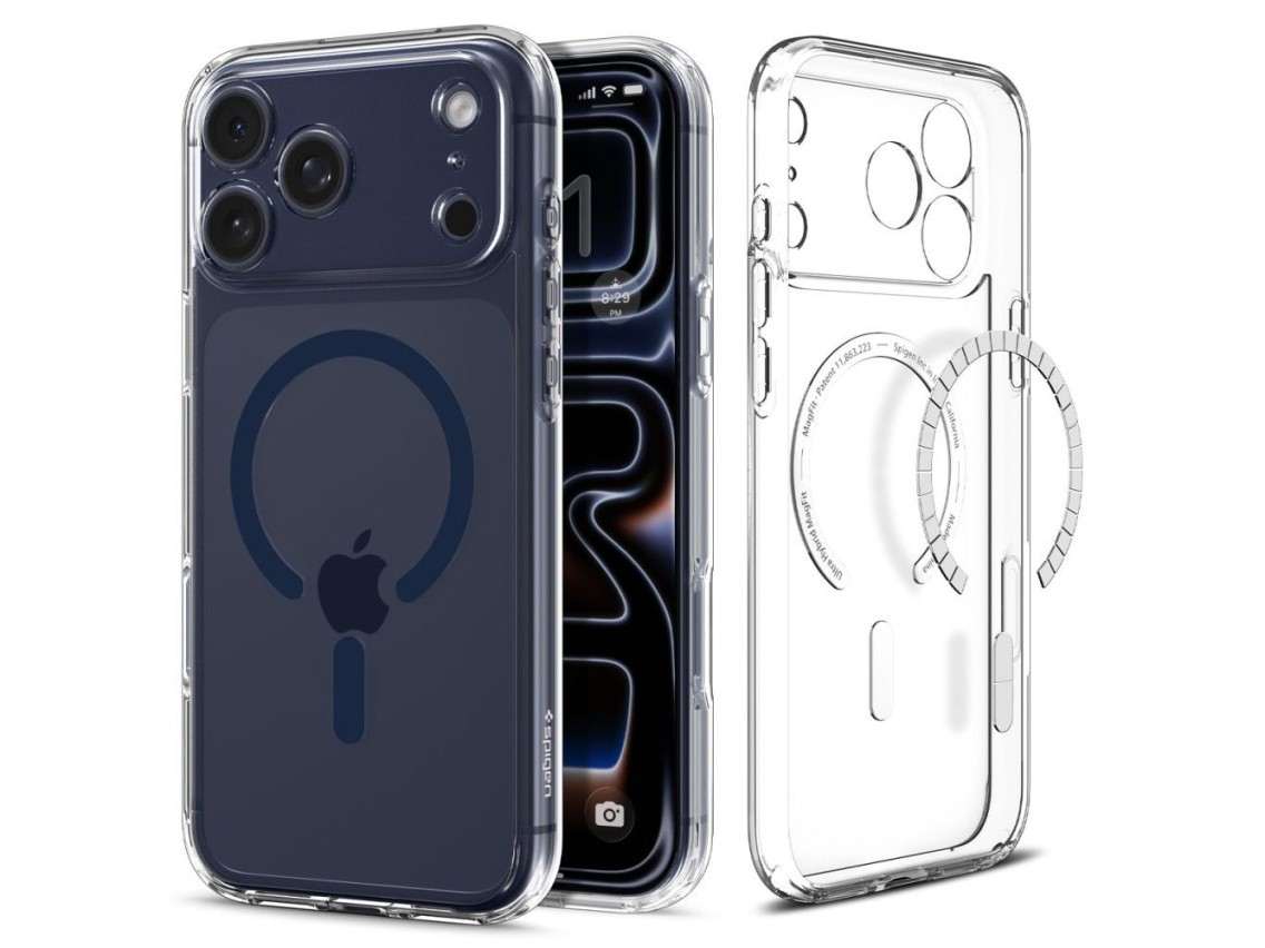 Spigen Ultra Hybrid MagSafe Case for iPhone 17 Pro - Clear Navy Blue
