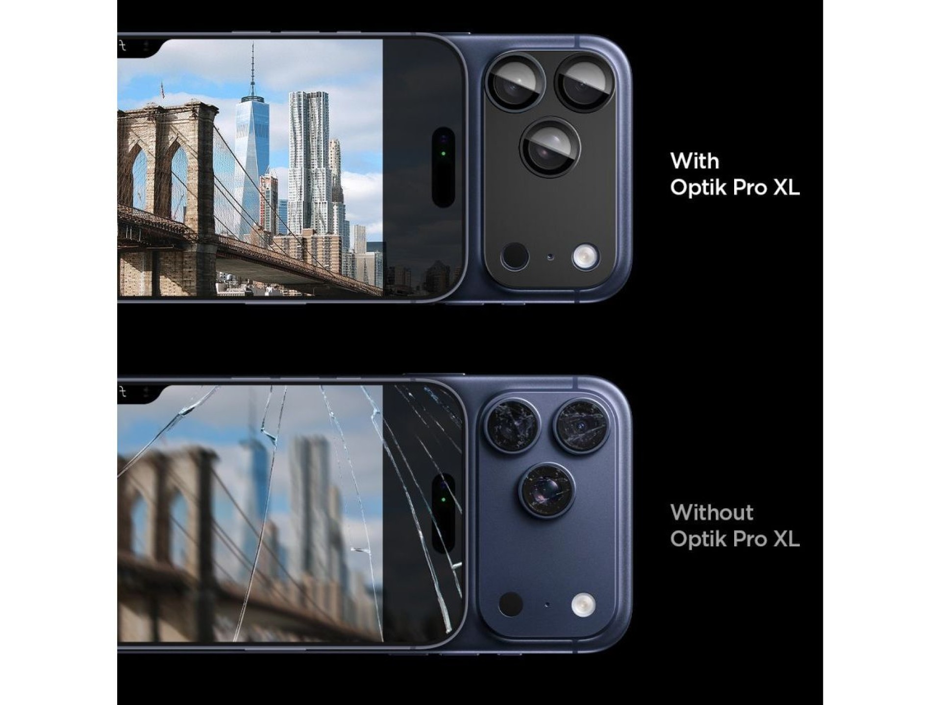 Lente de câmera Spigen Optik Pro XL para iPhone 17 Pro Max - Preta