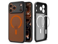 Capa Spigen Ultra Hybrid MagSafe para iPhone 17 Pro Max - Preto e Laranja Capa Spigen Ultra Hybrid MagSafe para iPhone 17 Pro Max - Preto e Laranja