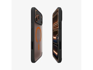Capa Spigen Ultra Hybrid MagSafe para iPhone 17 Pro Max - Preto e Laranja Capa Spigen Ultra Hybrid MagSafe para iPhone 17 Pro Max - Preto e Laranja