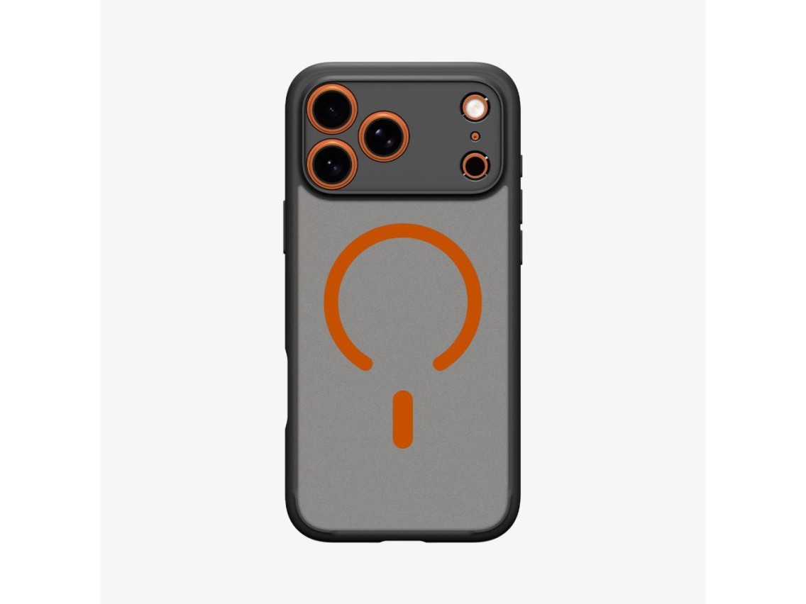 Capa Spigen Ultra Hybrid MagSafe para iPhone 17 Pro Max - Preto e Laranja