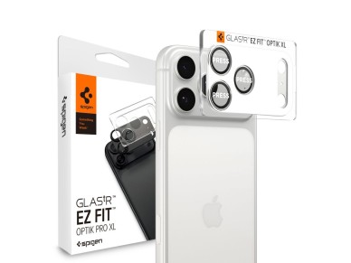 Spigen Optik Pro XL Camera Lens Glass for iPhone 17 Pro - Silver Spigen Optik Pro XL Camera Lens Glass for iPhone 17 Pro - Silver