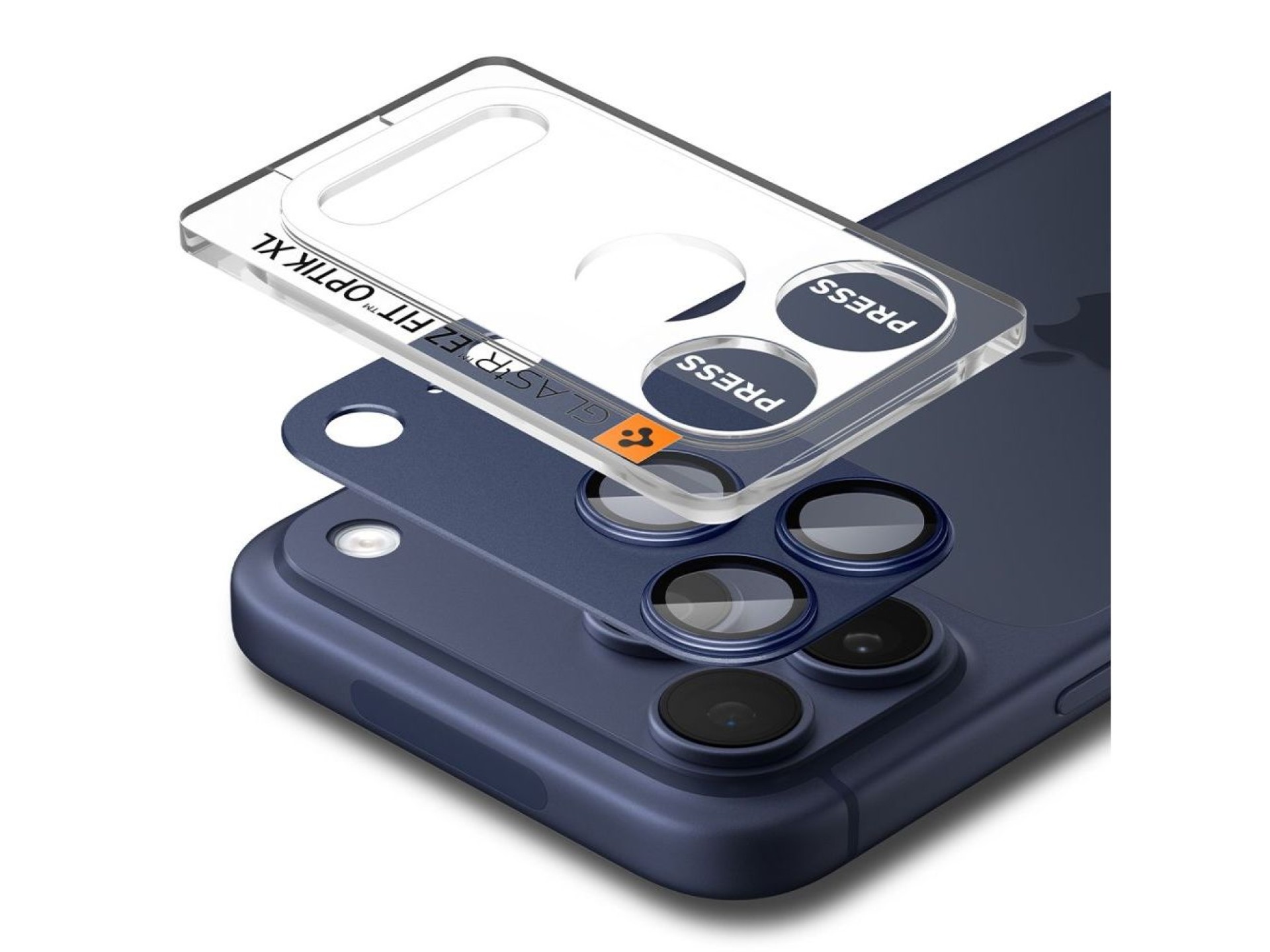 Spigen Optik Pro XL Camera Lens Glass for iPhone 17 Pro - Navy Blue