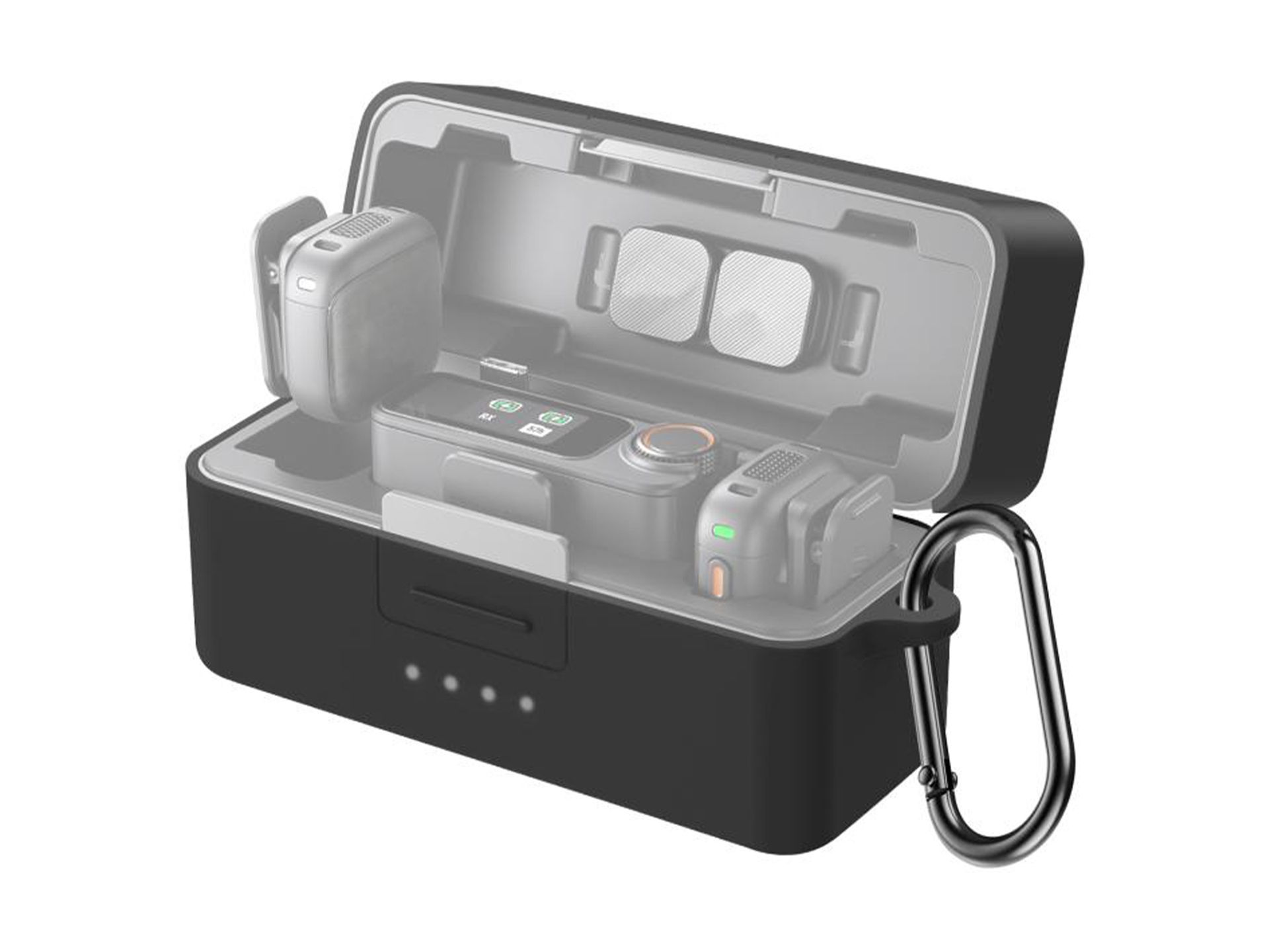 PULUZ Silicone Charging Case Protective Cover for DJI Mic 3 (Black)