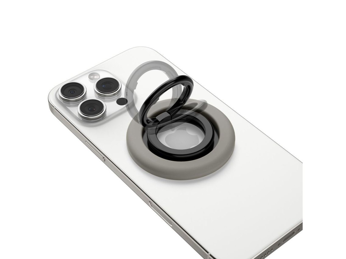 Spigen Nano Pop MagSafe Magnetic Ring for Phone - Gray and Black