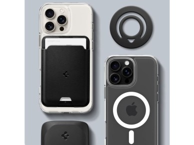 Anillo magnético Spigen Dual Pop Mag MagSafe para teléfono - Negro Anillo magnético Spigen Dual Pop Mag MagSafe para teléfono - Negro