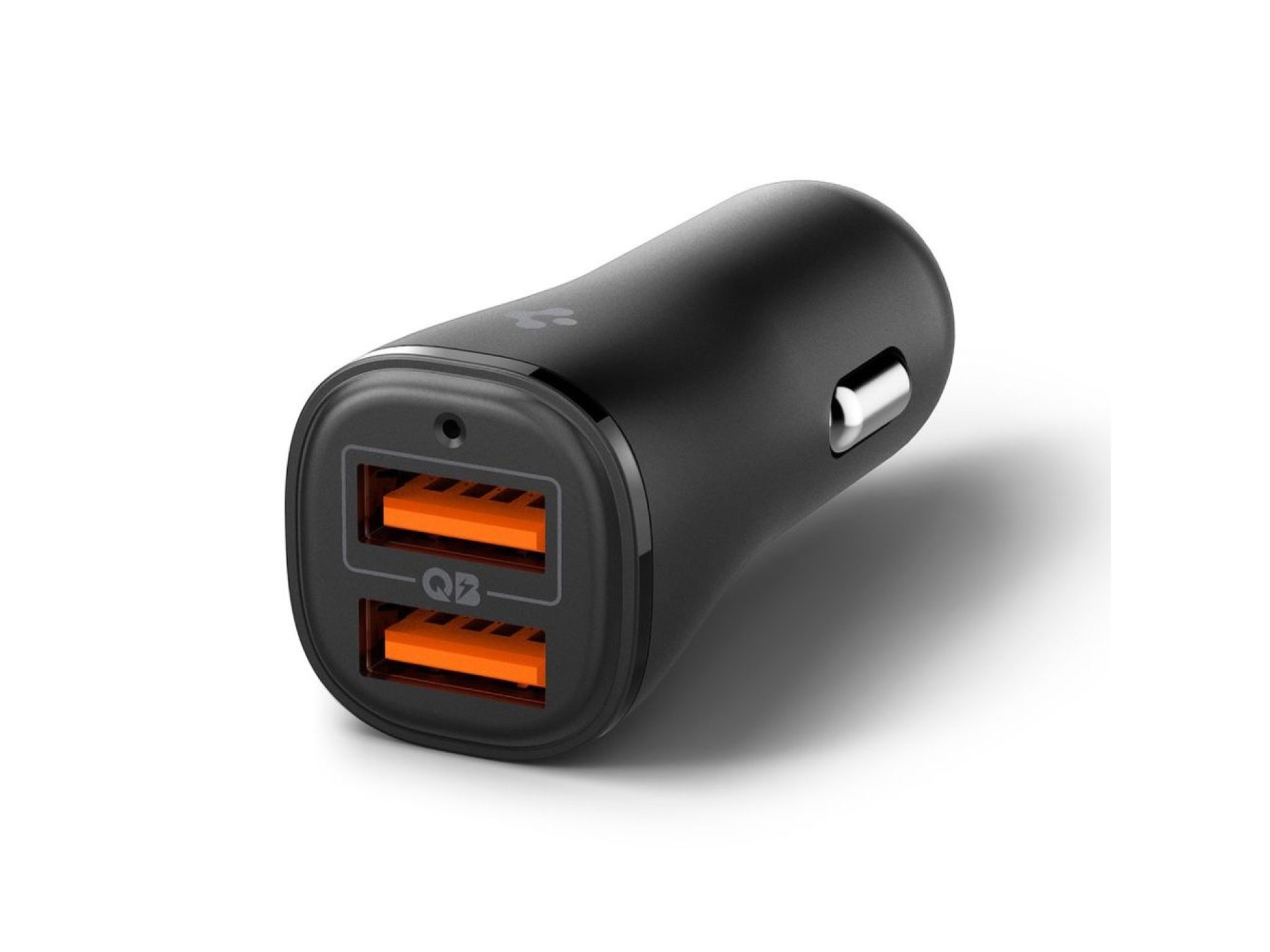 Cargador de coche Spigen Essential EV302 de 30 W con 2 puertos USB-A - Negro