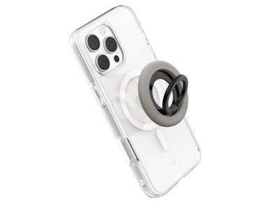 Anillo magnético Spigen Nano Pop MagSafe para teléfono - Gris y negro Anillo magnético Spigen Nano Pop MagSafe para teléfono - Gris y negro