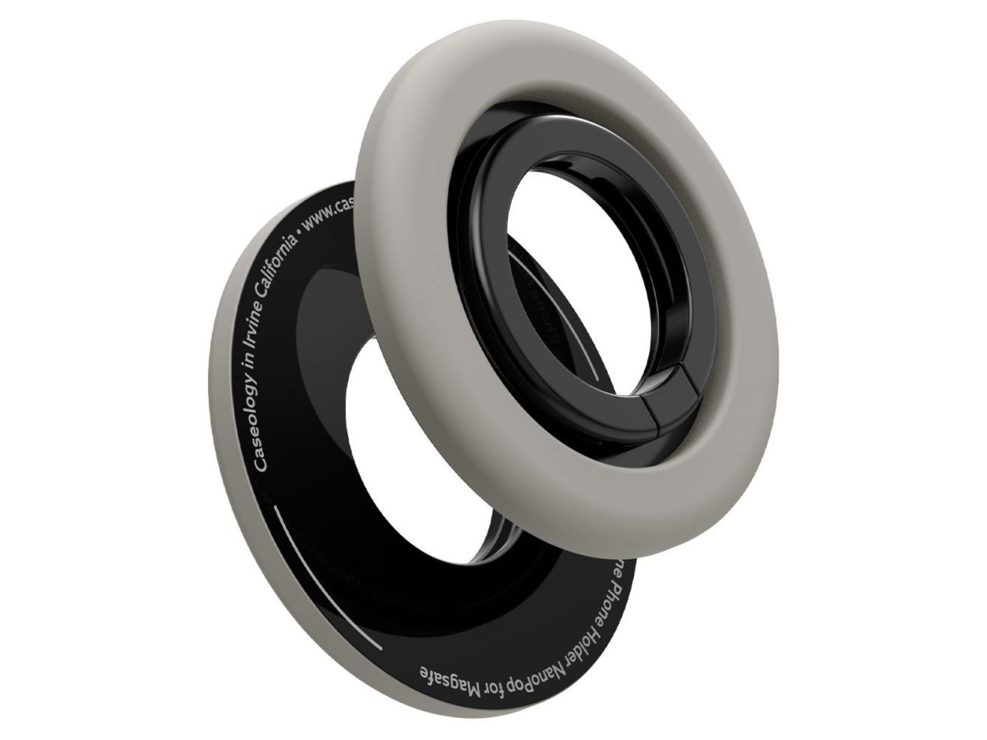Spigen Nano Pop MagSafe Magnetic Ring for Phone - Gray and Black