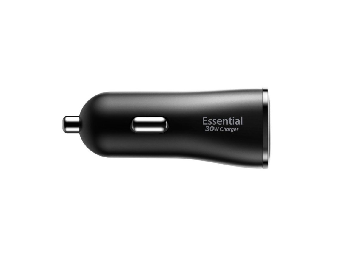 Cargador de coche Spigen Essential EV302 de 30 W con 2 puertos USB-A - Negro