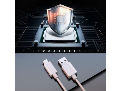 Cable USB-A/USB-C Spigen EB6010AC de 60 W, 100 cm, blanco