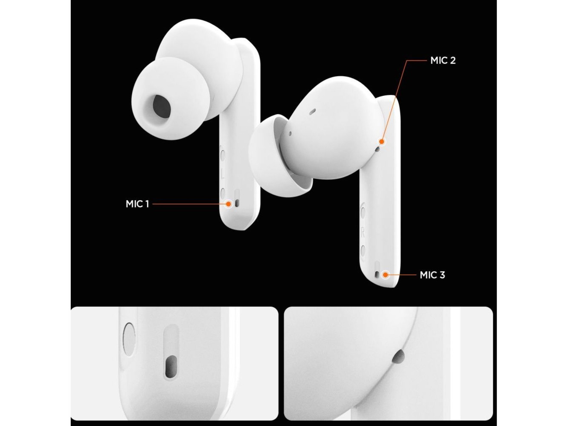Fones de ouvido sem fio Spigen SA2402 ANC Pro - Preto