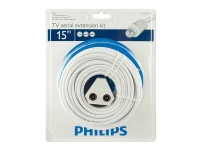 Cabo de antena tv coaxial tipo pal 15m swv2209w/10 philips Cabo de antena tv coaxial tipo pal 15m swv2209w/10 philips