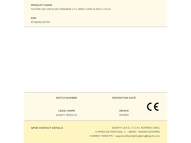 Cinnabar circular led 17 w 4000 k 1500 lm �32 x 7,9 cm