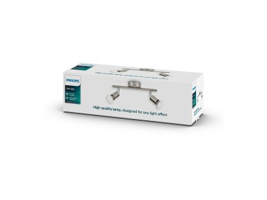 Limbali gu10 projector de 2 elementos (l�mpada n�o inclu�da) cor cromado fosco 28,5 x 10 x 15,5 cm